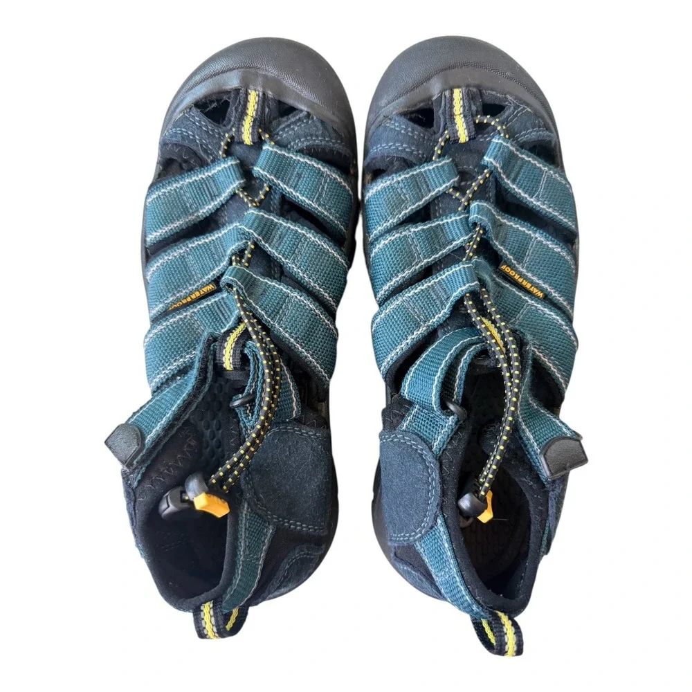 KEEN Newport H2 Waterproof Hiking Sandals Youth Size 4 Teal‎ Black